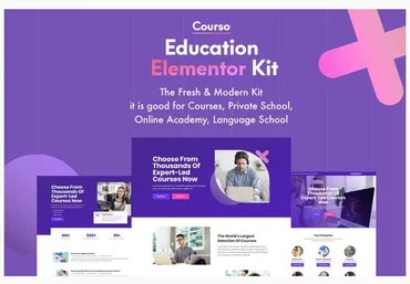 Themeforest Courso - Online University & Courses Elementor Template Kit слив