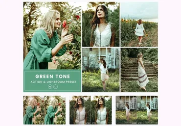 Elements.Envato Green Tone Action & Lightrom Presets 2021 скачать слив