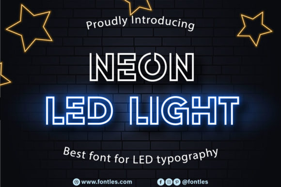 Creativefabrica Neon Led Light Font слив курса
