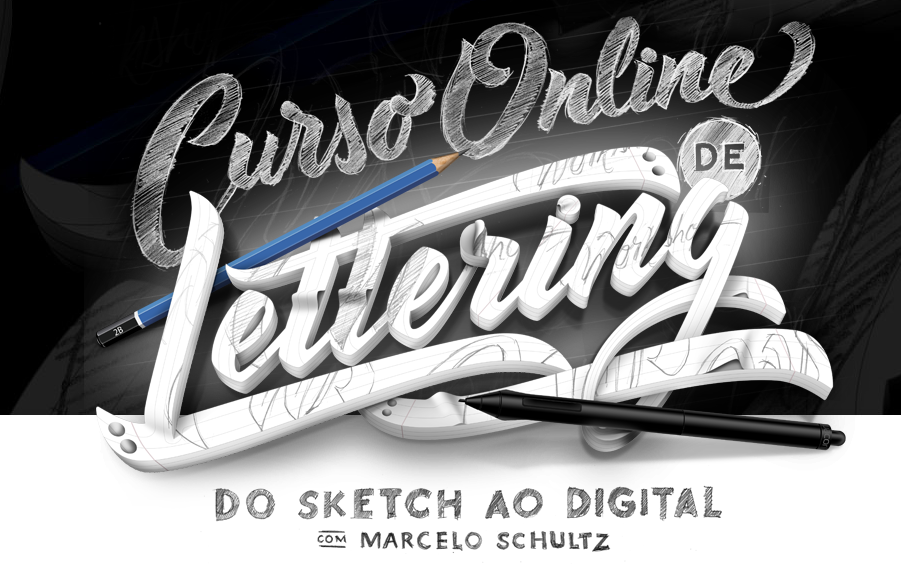 Do Sketch ao Digital - Marcelo Schultz - PT BR Lettering course слив курса