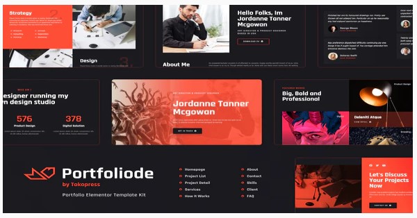 Themeforest Portfoliode - Portfolio Elementor Template Kit слив курса