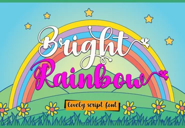Creativefabrica Bright Rainbow Font 2021 слив