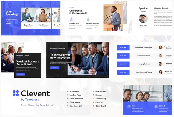 Themeforest Clevent - Event Elementor Template Kit слив курса