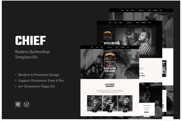 Themeforest Chief - Modern Barbershop Template Kit слив курса