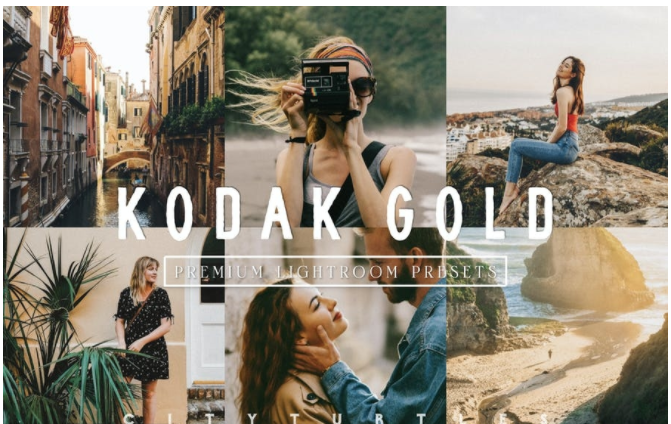 Elements.Envato Kodak Gold Film Travel Lightroom Presets 2021 слив курса