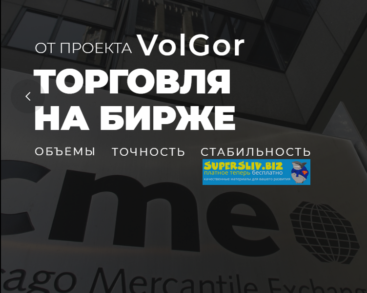 VolGor Торговля на бирже 2019 слив курса