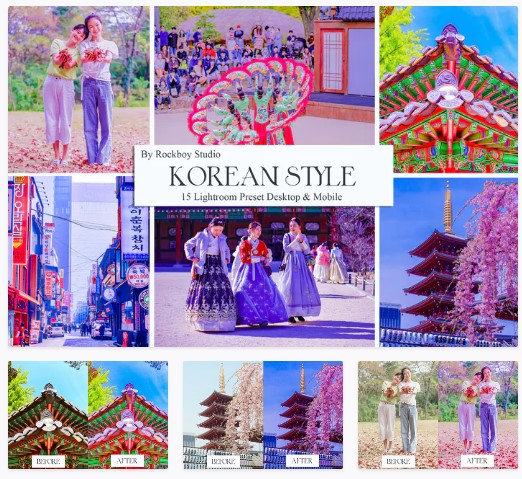 Elements.Envato 15 Korean Style Lightroom Presets 2021 слив курса