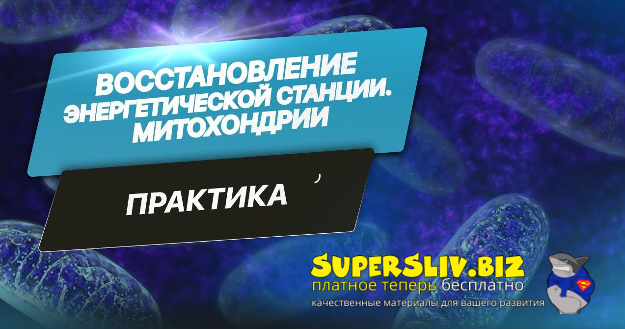 Евгения Гинзбург Восстановление Энергетической станции. Митохондрии 2024 слив курса