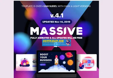 Powerpoint Massive X - полностью анимированная презентация нового поколения 2019 слив
