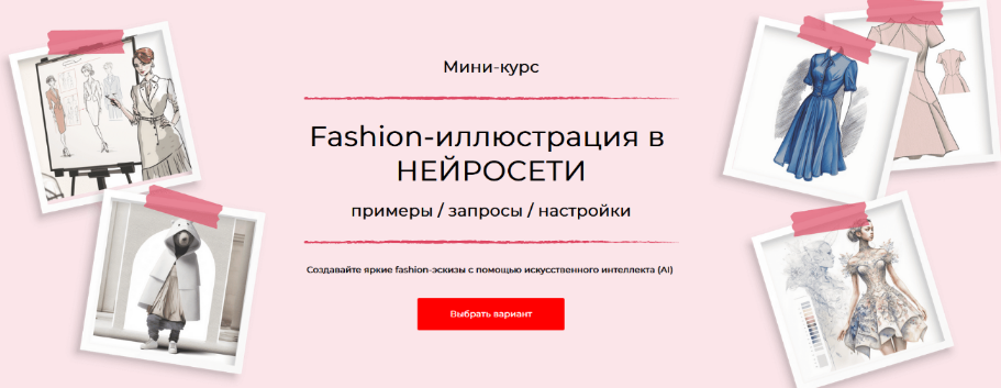 Анна Рукавишникова Fashion-иллюстрация в нейросети 2023 слив курса