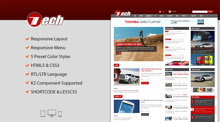 Smartaddons SJ Tech v3.9.6 - шаблон сайта о технике Joomla слив курса