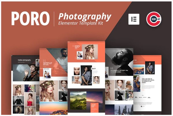 Themeforest Poro - Photography Template Kit слив курса