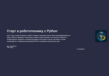 Святослав Гусс Stepik Старт в робототехнику с Python 2025 скачать слив