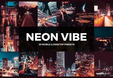Creativemarket 20 Neon Vibe Lightroom Presets LUTs 2020 слив