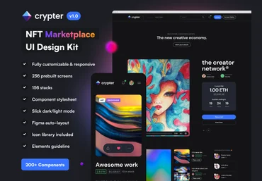 UI8 Crypter - NFT Marketplace UI Kit 2020 слив
