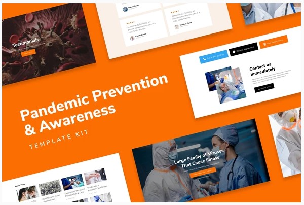 Themeforest SafetyKit - Pandemic Prevention & Awareness Template Kit слив курса