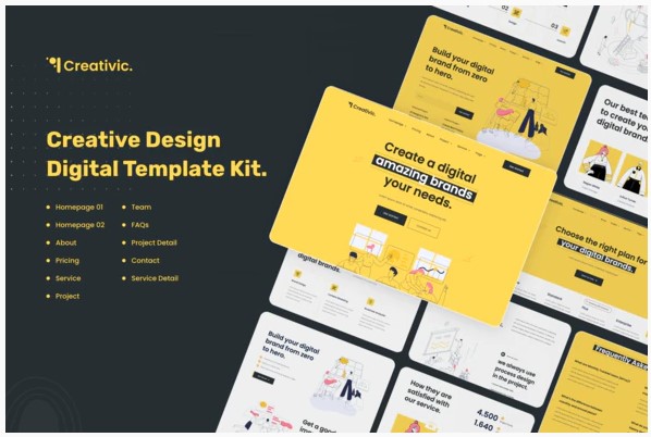 Themeforest Creativic - Creative Agency Elementor Template Kit слив курса
