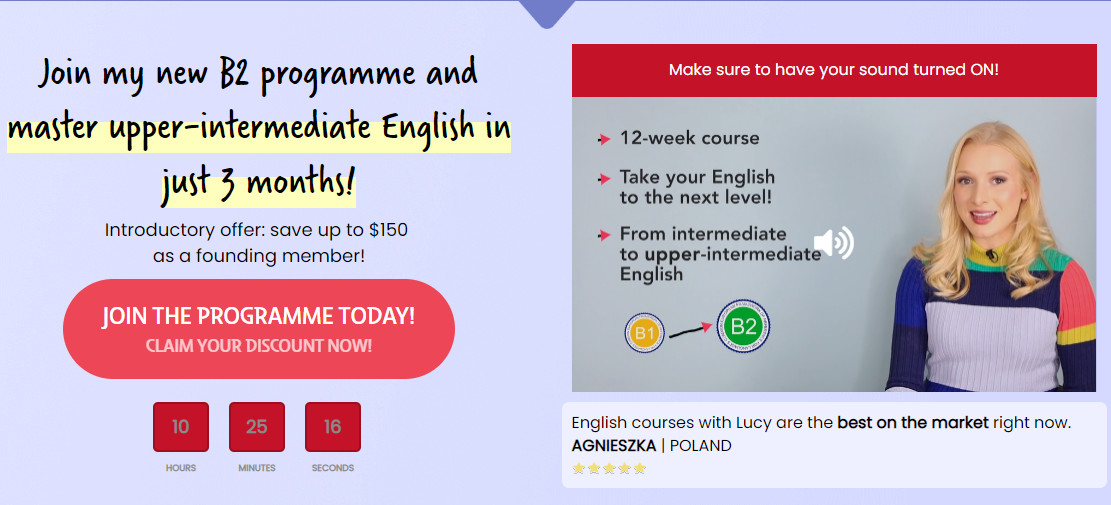 English with Lucy Программа B2 и овладение английским языком на уровне Upper-Intermediate 2023 слив курса