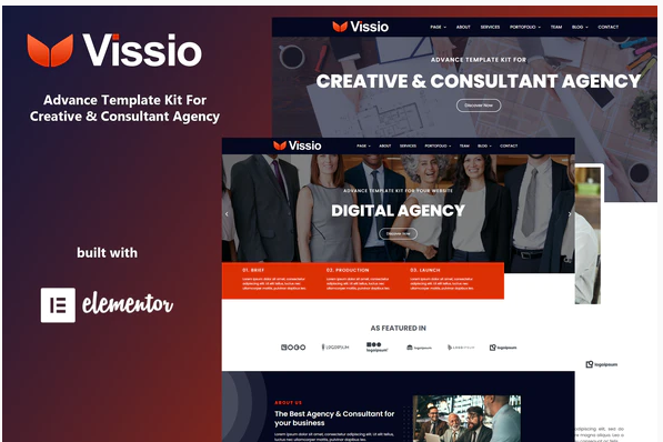 Themeforest Vissio - Business Elementor Template Kit слив курса