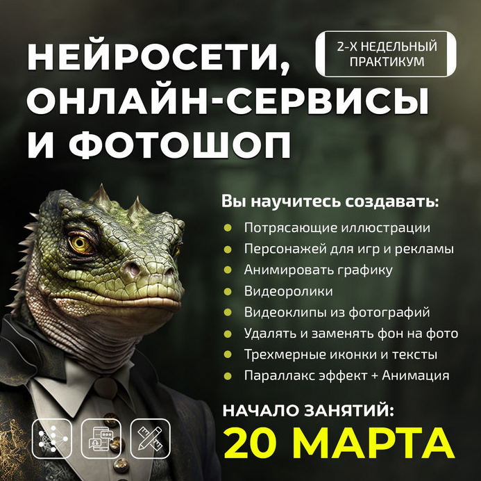 Александр Коньшин Академия графики и дизайна Нейросети, онлайн-сервисы и фотошоп 2023 слив курса