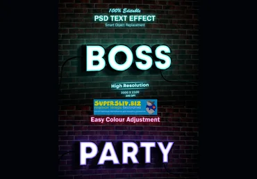 Graphicriver Neon Light Sign 3D Mock-up PSD Text Effect 2020 слив