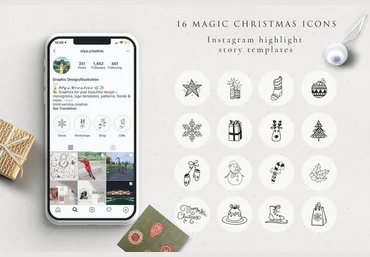 Elements.envato Xmas Instagram Highlight Story Icons слив