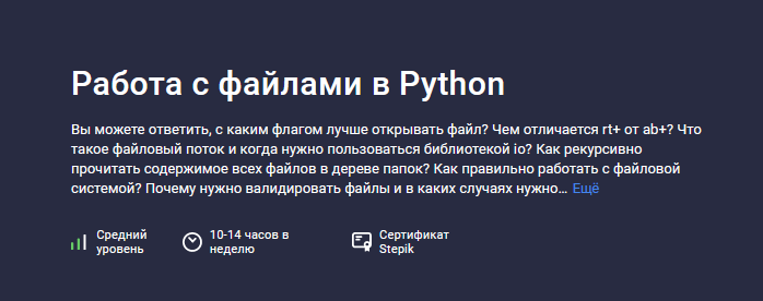 Антон Щербак Stepik Работа с файлами в Python 2024 слив курса