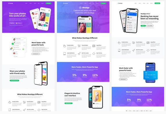 Themeforest NextApp - App Landing Page Template Kit слив курса