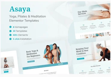 Themeforest Asaya - Yoga & Meditation Elementor Kit слив