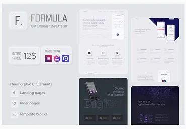 Themeforest Formula - Software & App Landing Elementor Template Kit слив