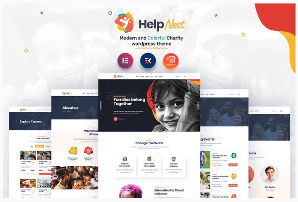 Themeforest Helpnest - Charity Elementor Template Kit слив курса