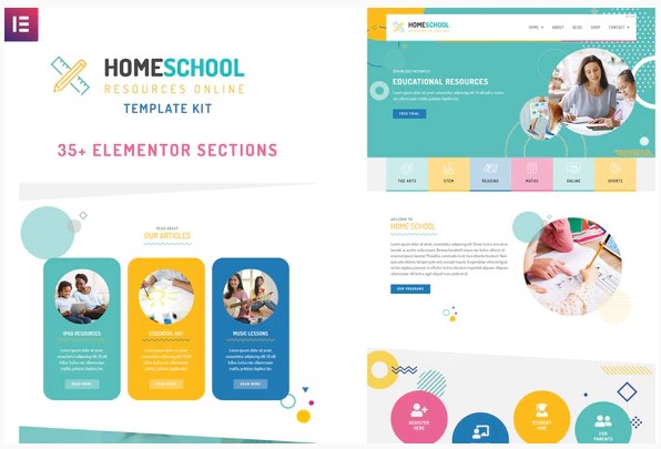 Themeforest HomeSchool - Elementor Template Kit слив курса