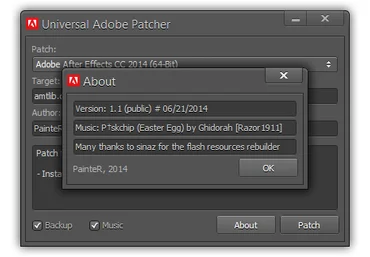 Universal Adobe Patcher 1.5 СС 2015-2016 - - Универсальный патчер всех продуктов Adobe слив