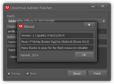 Universal Adobe Patcher 1.5 СС 2015-2016 - - Универсальный патчер всех продуктов Adobe слив курса
