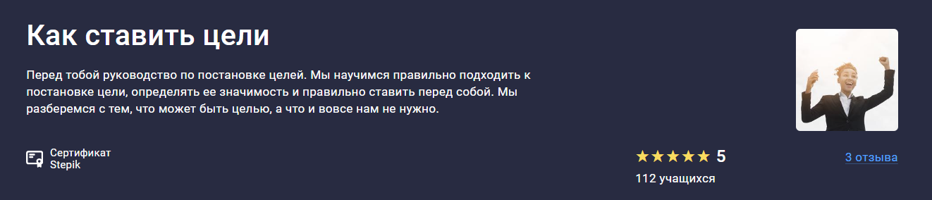 Stepik Владимир Петухов — Как ставить цели 2024 слив курса