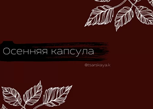 Екатерина Царская Осенняя капсула 2021 слив курса