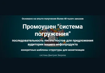 Дмитрий Зверев Промоушен «система погружения» 2023 слив