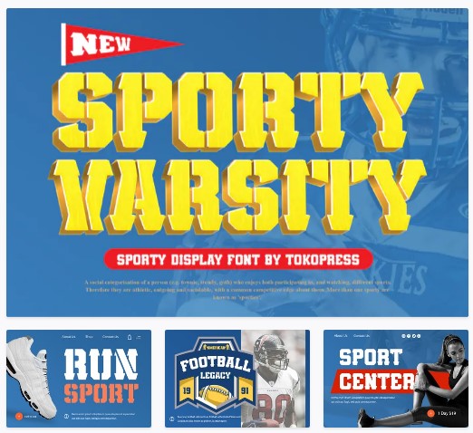 Elements.Envato Sporty Varsity Font 92021 слив курса