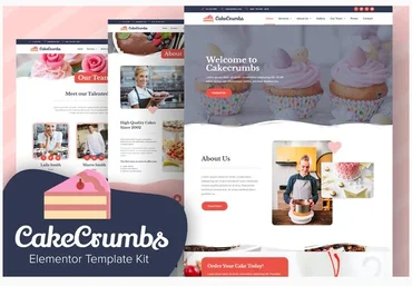 Themeforest Cakecrumbs - Bakery Elementor Template kit слив