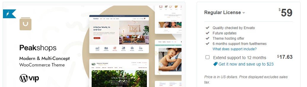 Themeforest PeakShops v1.3.6.1 NULLED - современная WooCommerce тема слив курса