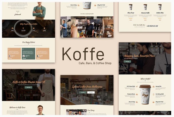 Themeforest Koffe - Cafe & Coffee Shop Template Kit слив курса