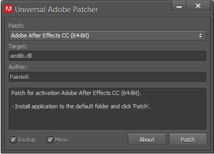 Universal Adobe Patcher 1.4 - Универсальный патчер всех продуктов Adobe слив курса