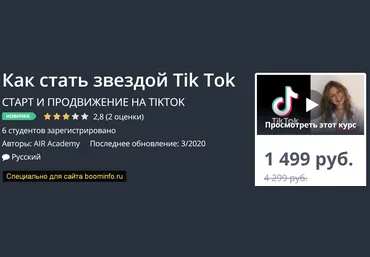 AIR Academy Как стать звездой TikTok 2020 скачать слив