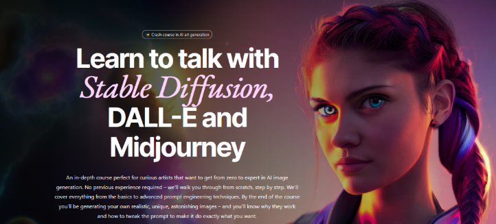 prompthero Learn to talk with Stable Diffusion, DALL-E and Midjourney 2023 слив курса