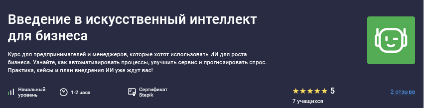 Future Academy Stepik Введение в искусственный интеллект для бизнеса 2025 слив курса