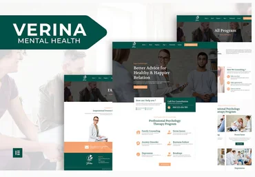 Themeforest Verina - Mental Health Elementor Template Kit скачать слив
