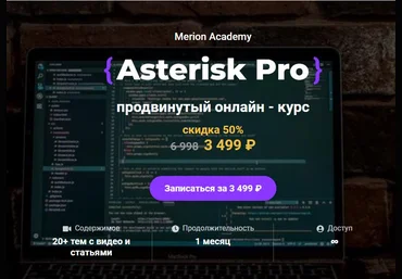 Олег Тундайкин Merion Academy Asterisk Pro продвинутый онлайн - курс 2021 слив